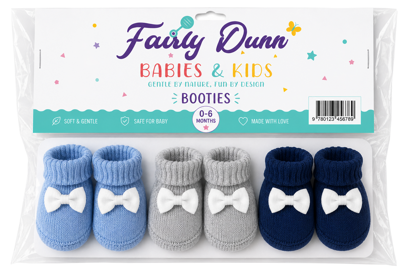 Baby Boy Gift Set – Soft Newborn Outfit, Mittens & Bow Headband (0–6 Months) (Copy)