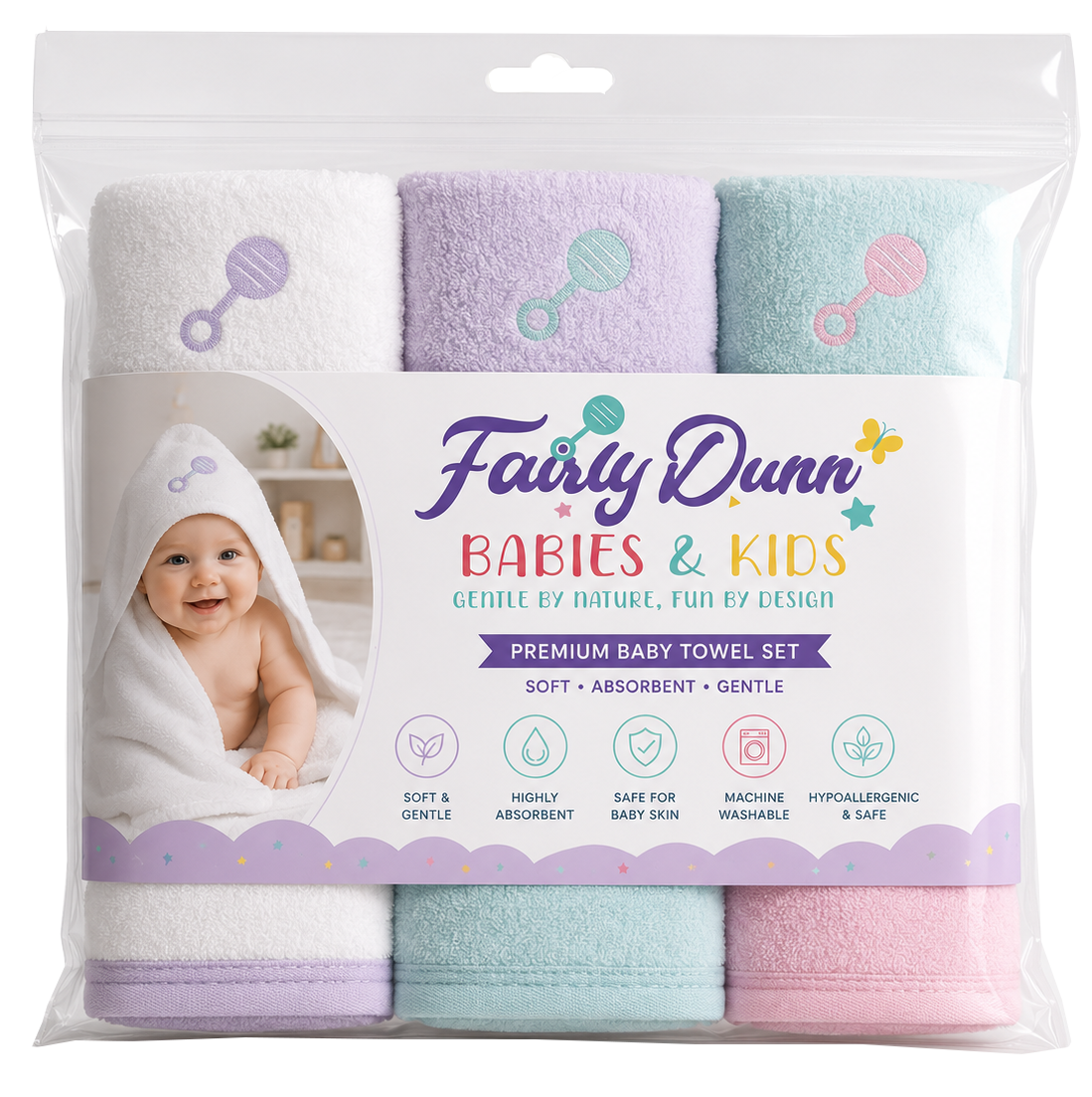 Soft Hooded Baby Towel for Babies & Kids – Cozy & Gentle Bath Time Essential