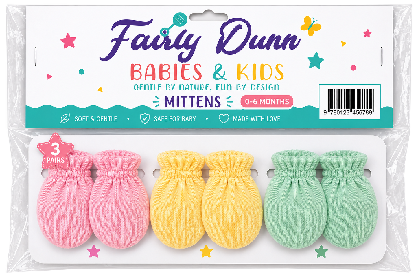 Baby Girl Gift Set – Soft Newborn Outfit, Mittens & Bow Headband (0–6 Months)